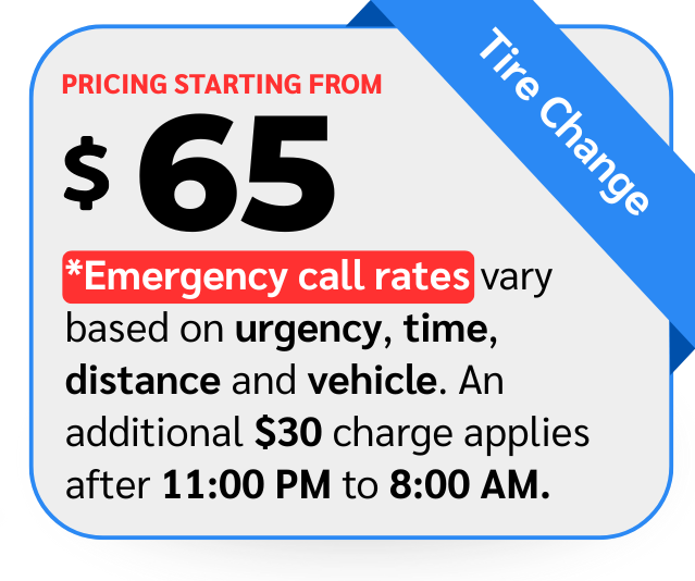 Tire Change Price | GRA | Vancouver | Burnaby | Richmond
